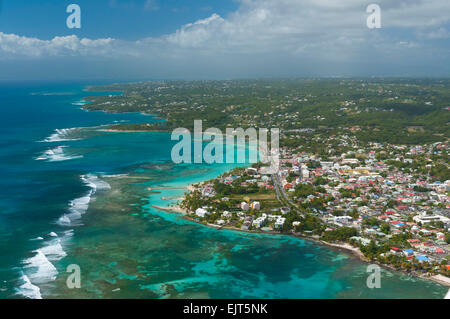 Frankreich. Guadeloupe, Saint Anne Stadt (Luftbild) / / Guadeloupe, Ville de Saint Anne (Vue Aerienne) Stockfoto