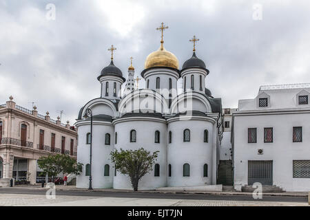 Russisch-orthodoxe Kirche Gebäude im Hafen von Havanna in Kuba Stockfoto