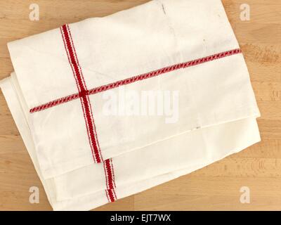 Eine Nahaufnahme von einem Küchentuch Tee Stockfoto