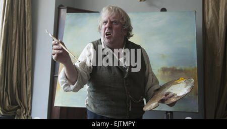 Mr. Turner ist ein 2014 britische, französische und Deutsche biographische Drama Film, Buch und Regie: Mike Leigh und Darsteller Timothy Spall, Dorothy Atkinson, Paul Jesson, Marion Bailey, Lesley Manville und Martin Savage. Der Film bezieht sich auf das Leben und die Karriere des britischen Künstlers J. M. W. Turner (1775 – 1851), die von Spall gespielt wird. Stockfoto