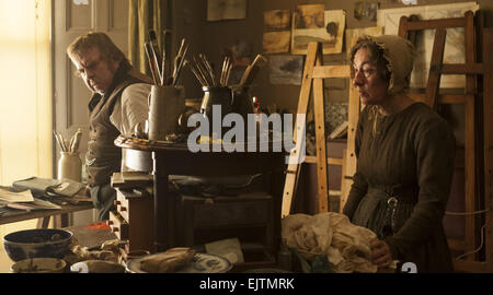 Mr. Turner ist ein 2014 britische, französische und Deutsche biographische Drama Film, Buch und Regie: Mike Leigh und Darsteller Timothy Spall, Dorothy Atkinson, Paul Jesson, Marion Bailey, Lesley Manville und Martin Savage. Der Film bezieht sich auf das Leben und die Karriere des britischen Künstlers J. M. W. Turner (1775 – 1851), die von Spall gespielt wird. Stockfoto