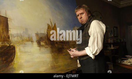 Mr. Turner ist ein 2014 britische, französische und Deutsche biographische Drama Film, Buch und Regie: Mike Leigh und Darsteller Timothy Spall, Dorothy Atkinson, Paul Jesson, Marion Bailey, Lesley Manville und Martin Savage. Der Film bezieht sich auf das Leben und die Karriere des britischen Künstlers J. M. W. Turner (1775 – 1851), die von Spall gespielt wird. Stockfoto