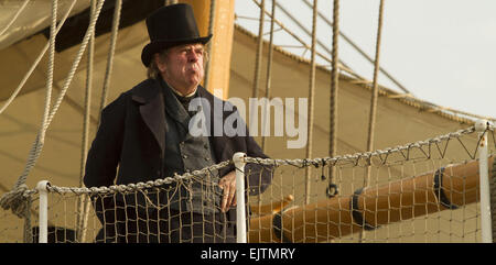 Mr. Turner ist ein 2014 britische, französische und Deutsche biographische Drama Film, Buch und Regie: Mike Leigh und Darsteller Timothy Spall, Dorothy Atkinson, Paul Jesson, Marion Bailey, Lesley Manville und Martin Savage. Der Film bezieht sich auf das Leben und die Karriere des britischen Künstlers J. M. W. Turner (1775 – 1851), die von Spall gespielt wird. Stockfoto