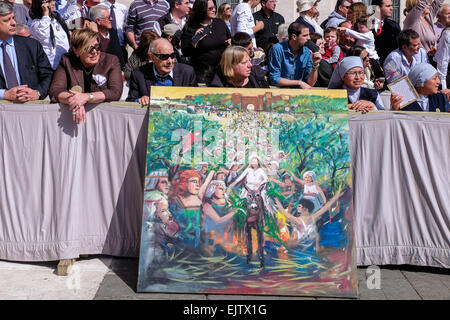 Vatikan-Stadt. 1. April 2015. Kredit-Papst Francis, Generalaudienz in Sankt Peter Platz: wirklich Easy Star/Alamy Live News Stockfoto