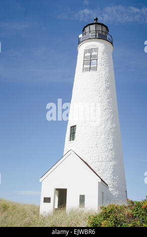 USA, Massachusetts, Nantucket Island, Grande Punto, Blick auf Leuchtturm Stockfoto