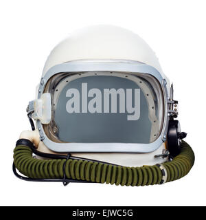 Astronaut Helm isoliert auf einem weißen Hintergrund. Stockfoto