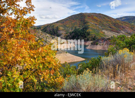 Herbst am Causey Reservoir - Utah Stockfoto