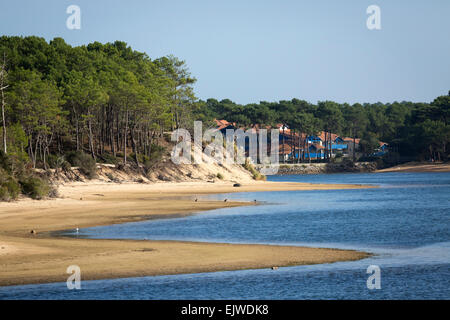 Die "Port d ' Albret" Meeres-See, in Vieux Boucau-Les-Bains (Frankreich).  Lac Marin d ' Albret, À Vieux-Boucau-Les-Bains (Frankreich). Stockfoto