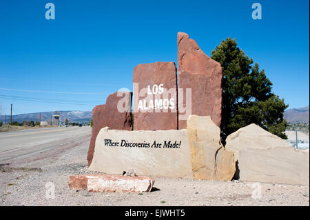 USA New Mexico NM Los Alamos Hause geschaffen, um das Los Alamos National Laboratory, das Manhattan-Projekt und Atombomben Stockfoto