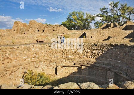 Aztec Ruins National Monument ist ein Anasazi-Ruine befindet sich in der kleinen Stadt Aztec, New Mexico. Stockfoto