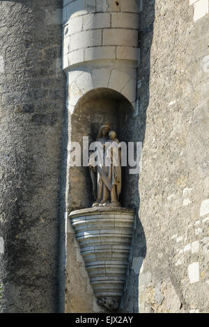 Schloss Montrésor Gebäude und Außenanlagen. Stockfoto