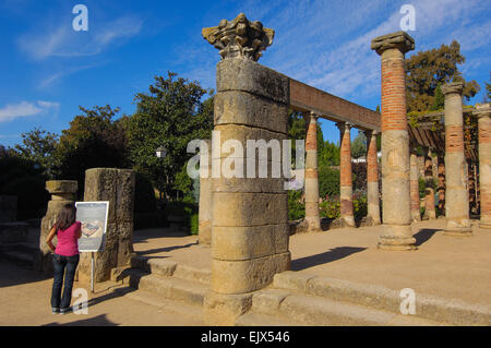 Römisches Theater, Merida, UNESCO World Heritage site, Badajoz Provinz Extremadura, Ruta de La Plata, Spanien, Europa. Stockfoto