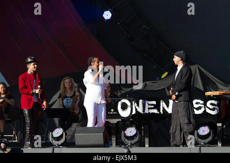 3rd annual Global Citizen Festival statt mit Central Park: Alicia Keys wo: New York, Vereinigte Staaten von Amerika bei: 27 Sep 2014 Stockfoto