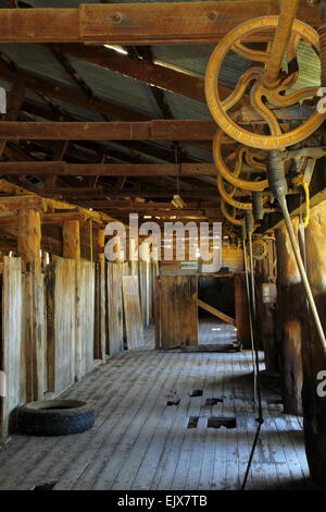 Ein pensionierter Scheren Schuppen auf Breeza Station - Breeza, New-South.Wales, Australien. Stockfoto