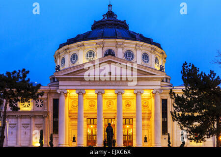 Rumänischen Athenäum Bukarest. Stockfoto