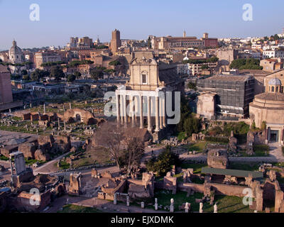 Das Forum Romanum, wie aus dem Palatin in Rom Stockfoto