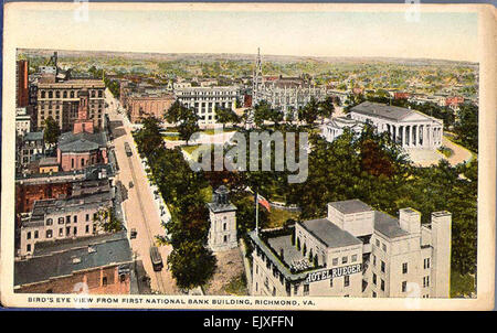 Vogelperspektive von First National Bank Building, Richmond, Va Stockfoto