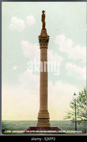 Konföderierten Soldiers and Sailors Monument, Libby Hill, Richmond, Va Stockfoto