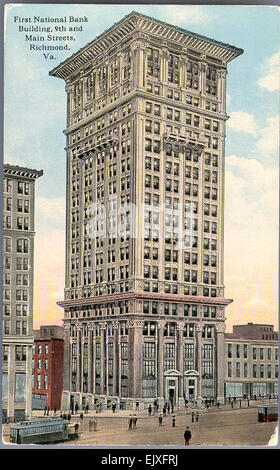 First National Bank Building, 9. und wichtigsten Straßen, Richmond, Va Stockfoto