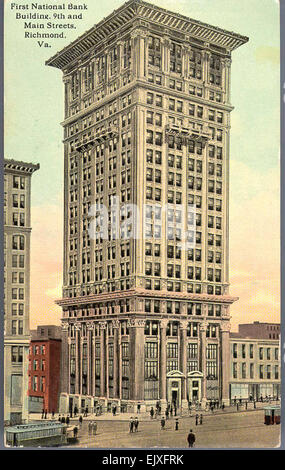 First National Bank, Gebäude, 9. und wichtigsten Straßen, Richmond, Va Stockfoto