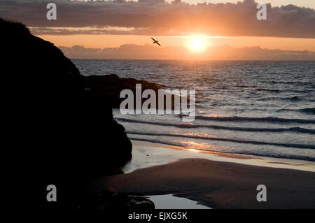 Traigh Eais Strand Sonnenuntergang barra Stockfoto