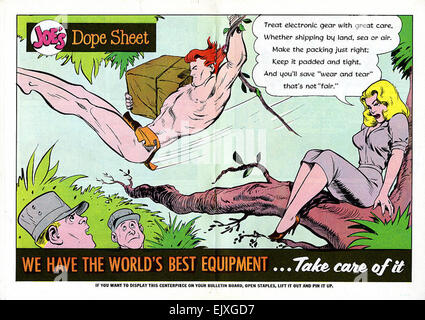 In dieser Ausgabe von „Joe's Dope Sheet“ bietet will Eisner, ein renommierter Comic-Künstler, einen Blick hinter die Kulissen seiner Arbeit im PS Magazine und teilt seine Erfahrungen und Beiträge zu militärischen Publikationen während des Zweiten Weltkriegs Stockfoto