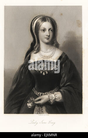 Lady Jane Grey, die neun Tage Königin von England. Stockfoto