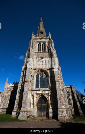 Thaxted Kirche, Thaxted, Essex, England. April 2015 St. Johannes der Täufer, St. Mary & St. Laurentius Stockfoto