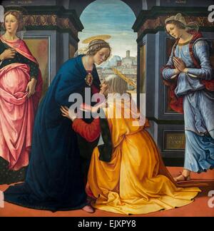 ActiveMuseum 0001989.jpg / The Visitation, 1491 - Domenico Ghirlandaio Tempera auf Holz panel 26.09.2013 - / Antikensammlung / aktive Museum Stockfoto