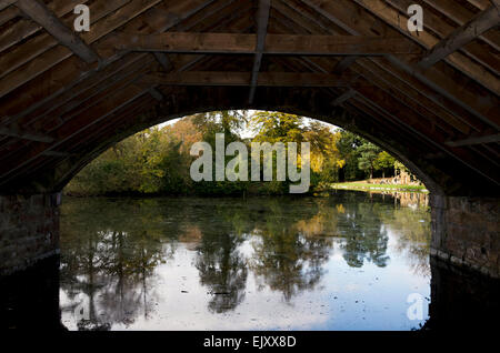 Blick vom Bootshaus auf dem Gelände des Gosford House, East Lothian, Schottland. Stockfoto