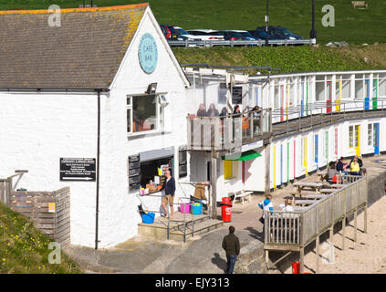 St Ives einen charmanten historischen Küstenstadt in Cornwall England UK Porthgwidden Beach Cafe Stockfoto