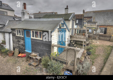 Strandhütten Whitstable kent Stockfoto