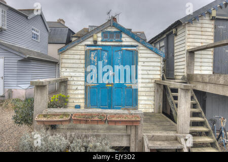 Strandhütten Whitstable kent Stockfoto