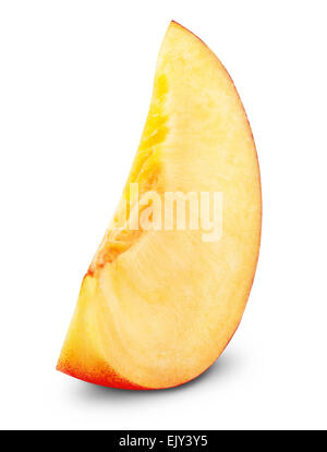 Nektarine Obst isoliert auf weißem Hintergrund Ausschnitt. Clipping-Pfad Stockfoto
