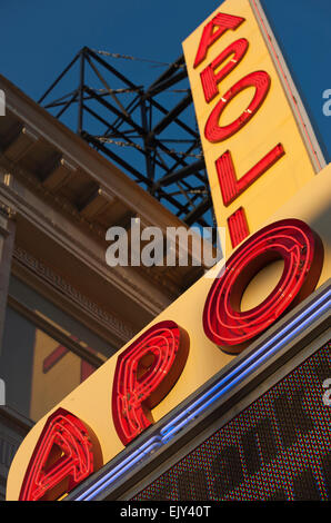 APOLLO THEATER ZEICHEN ZWANZIG FIFTH STREET HARLEM MANHATTAN NEW YORK CITY USA Stockfoto