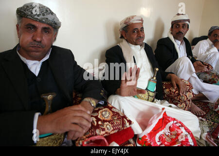 Eine Hochzeit im Al Manakha, Jemen. Stockfoto