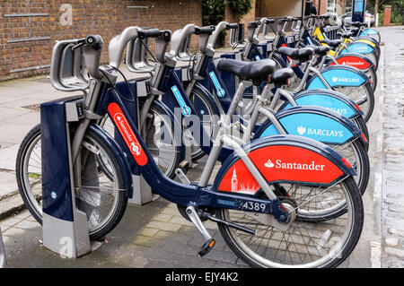 Fahrrad Verleih-docking-Station, London England Vereinigtes Königreich UK Stockfoto