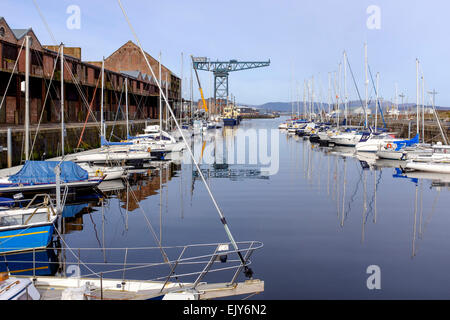 Yachthafen am James Watt Dock, Port Glasgow in der Nähe von Glasgow am Firth of Forth in Schottland, Großbritannien Stockfoto