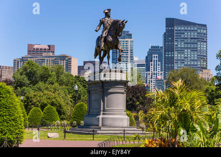 Boston Common George Washington Monument in Massachusetts, USA Stockfoto