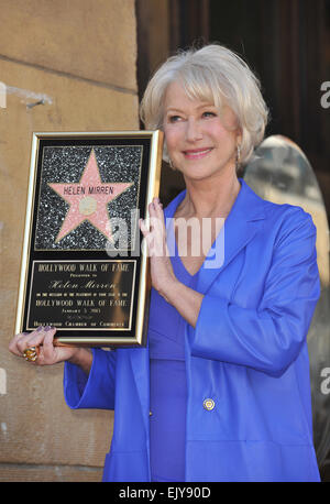 Dame Helen Mirren ist mit einem Stern auf dem Hollywood Walk of Fame