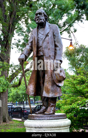 Boston Common Edward Everett Hale-Denkmal in Massachusetts, USA Stockfoto