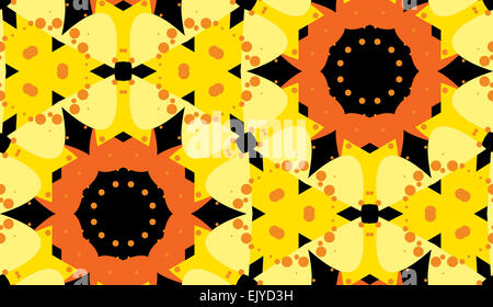 Symmetrische floralen Formen als nahtlose Hintergrundmuster Stockfoto