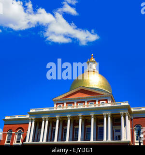 Boston Massachusetts State House goldene Kuppel in den USA Stockfoto