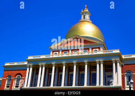 Boston Massachusetts State House goldene Kuppel in den USA Stockfoto