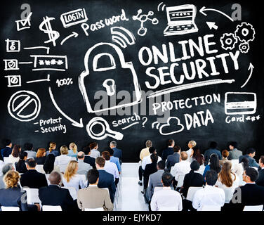 Online-Sicherheit Schutz Internet Business Seminar Sicherheitskonzept Stockfoto