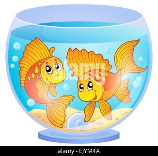 Aquarium Thema Bild 3 - Bild-Darstellung. Stockfoto