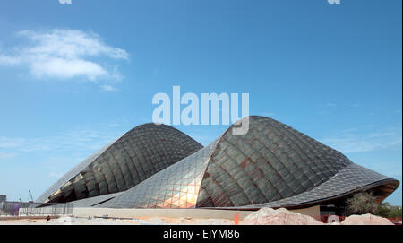 Der Pavillon der VAE, entworfen von Foster and Partners auf Saadiyat Island. Stockfoto