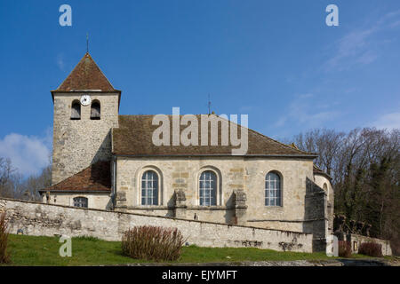 Église Saint-Cyr-et-Sainte-Julitte, Saint-Cyr-de-Arthies, Val-d ' Oise, Île-de-France, Frankreich Stockfoto