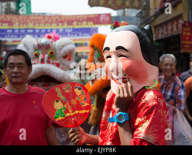 Typische Szene des chinesischen Neujahrsfestes in Bangkok, Thailand. Stockfoto