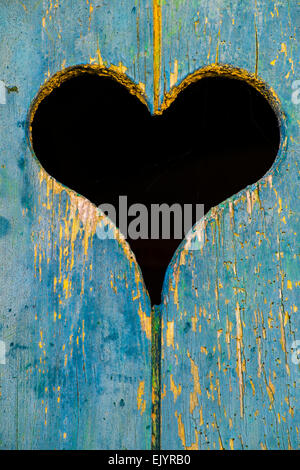 Herz-Form-Türöffnung Stockfoto